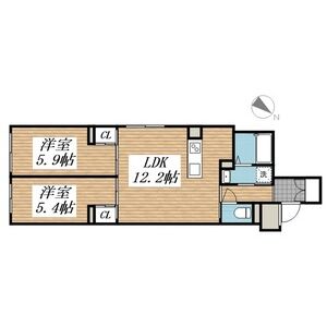 2LDK 間取り図