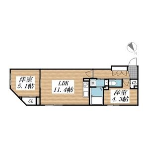 2LDK 間取り図