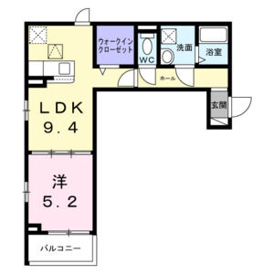 1LDK 間取り図