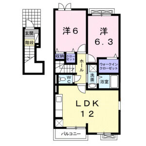 2LDK 間取り図