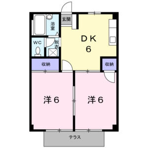 2DK 間取り図