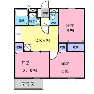 3DK 間取り図