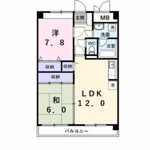 2LDK 間取り図
