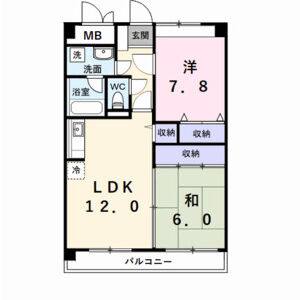 2LDK 間取り図