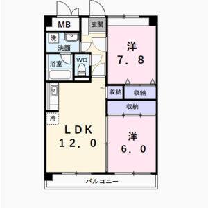 2LDK 間取り図