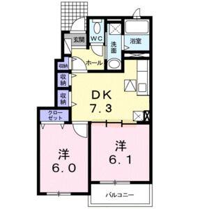 2DK 間取り図