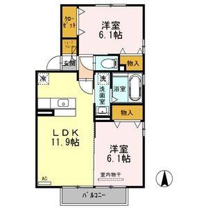 2LDK 間取り図