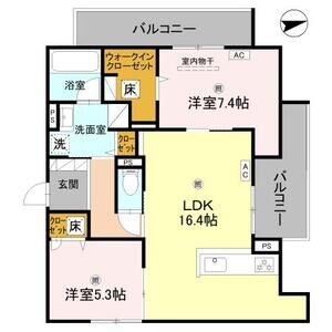 2LDK 間取り図