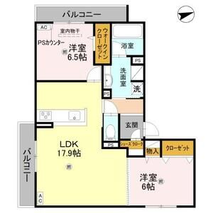 2LDK 間取り図