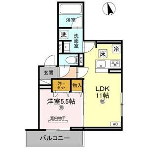 1LDK 間取り図