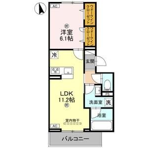 1LDK 間取り図