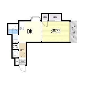 1DK 間取り図