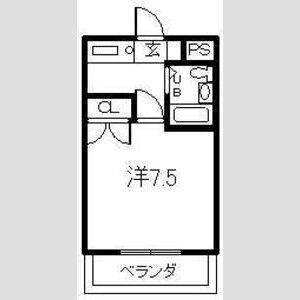 1K 間取り図