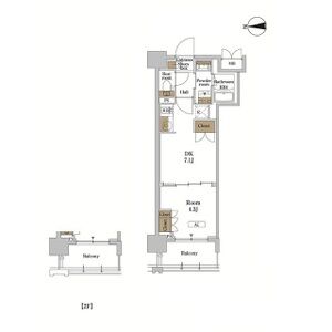 1DK 間取り図