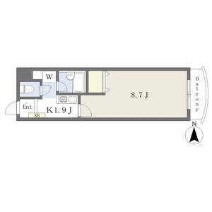 1K 間取り図