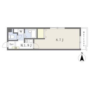 1K 間取り図