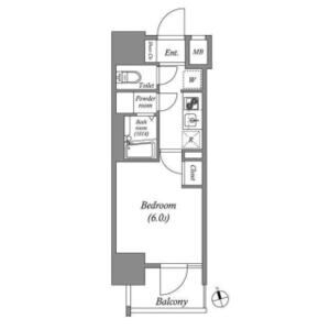 1K 間取り図
