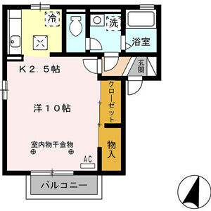 1K 間取り図