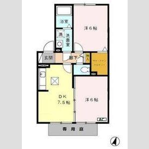 2DK 間取り図
