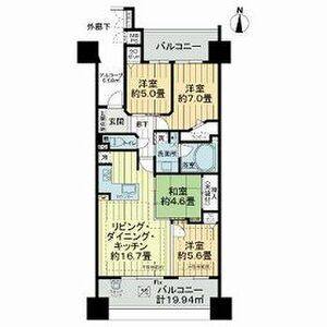 4LDK 間取り図