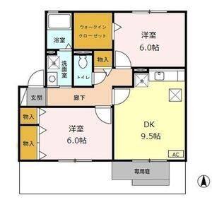 2DK 間取り図