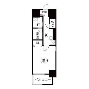1K 間取り図