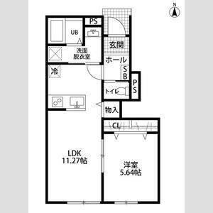 1LDK 間取り図