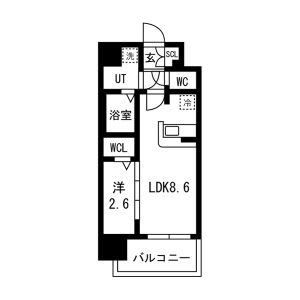 1LDK 間取り図