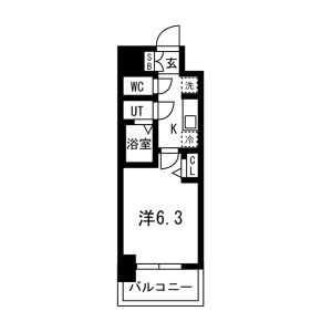 1K 間取り図