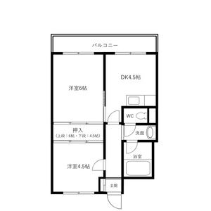 2DK 間取り図