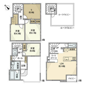 3LDK 間取り図