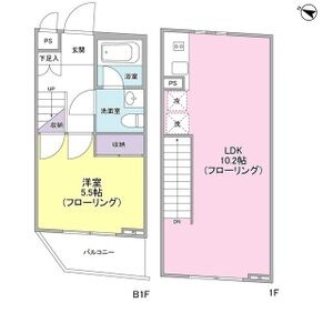 1LDK 間取り図