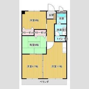 3LDK 間取り図