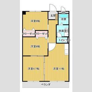 3LDK 間取り図