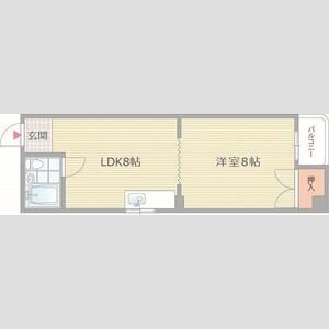 1DK 間取り図