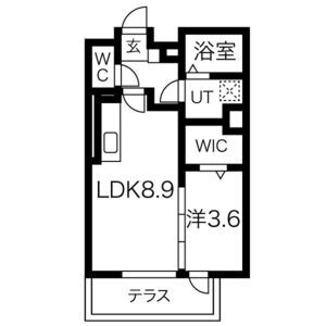 1LDK 間取り図