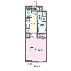 1K 間取り図