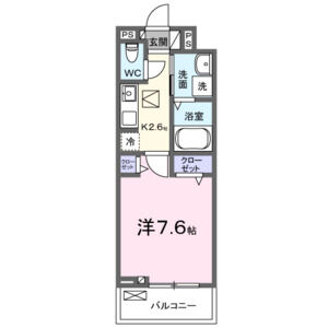 1K 間取り図