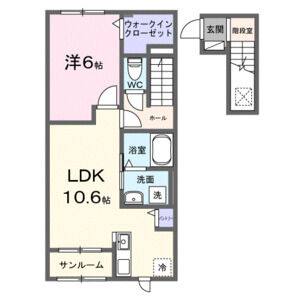 1LDK 間取り図