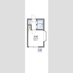 1K 間取り図