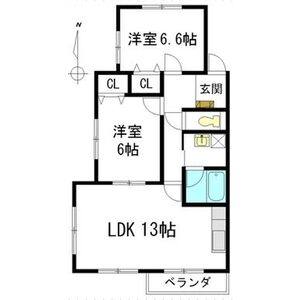 2LDK 間取り図