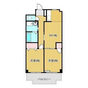 2DK 間取り図
