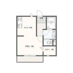 1DK 間取り図