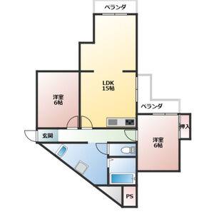 2LDK 間取り図