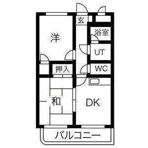 2DK 間取り図