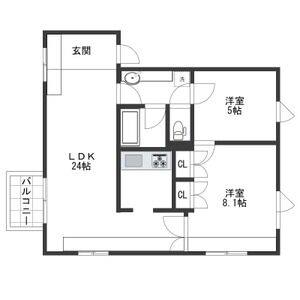 2LDK 間取り図