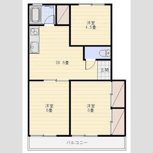 3DK 間取り図