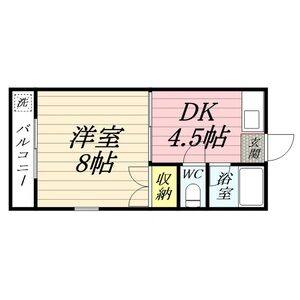 1DK 間取り図