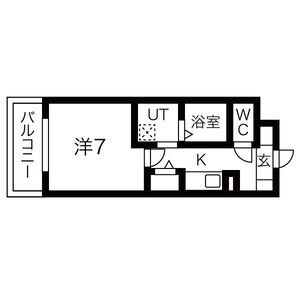 1K 間取り図