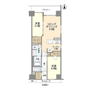 2LDK 間取り図